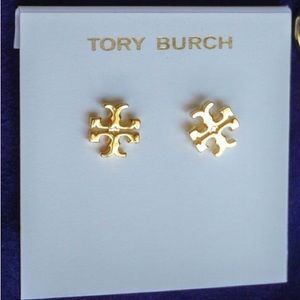 Tory Burch Gold Kira Logo Studs(NEW) AUTHENTIC